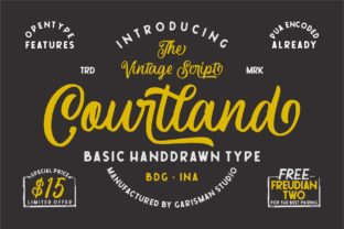 Courtland: A Vintage Script Font with Editorial Soul